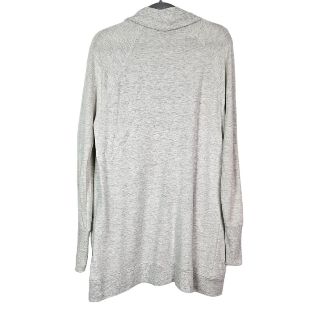 Athleta Light Gray Open-Front Draped Cardigan - Picture 6 of 8